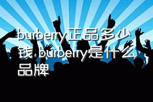 burberry正品多少钱（burberry是什么品牌）