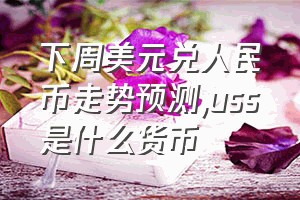 下周美元兑人民币走势预测（uss是什么货币）