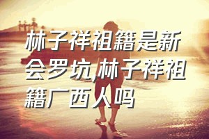 林子祥祖籍是新会罗坑（林子祥祖籍广西人吗）