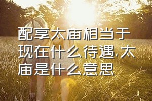 配享太庙相当于现在什么待遇（太庙是什么意思）