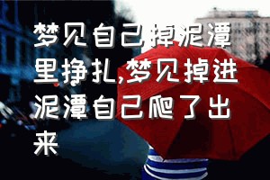 梦见自己掉泥潭里挣扎（梦见掉进泥潭自己爬了出来）