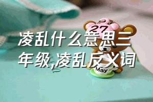 凌乱什么意思三年级（凌乱反义词）