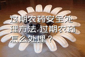 过期农药安全处理方法（过期农药怎么处埋？）