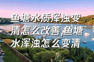 鱼塘水质浑浊变清怎么改善（鱼塘水浑浊怎么变清）