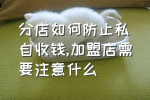 分店如何防止私自收钱（加盟店需要注意什么）