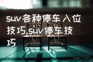 suv各种停车入位技巧（suv停车技巧）