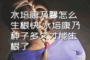 水培康乃馨怎么生根快（水培康乃种子多久才能生根了）