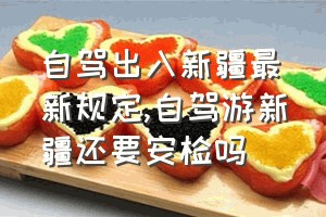 自驾出入新疆最新规定（自驾游新疆还要安检吗）