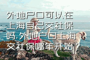 外地户口可以在上海自己交社保吗（外地户口上海交社保哪年开始？）