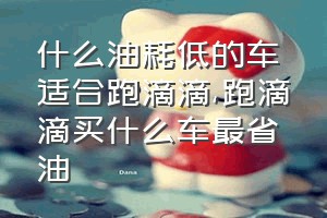 什么油耗低的车适合跑滴滴（跑滴滴买什么车最省油）