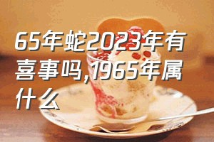 65年蛇2023年有喜事吗（1965年属什么）