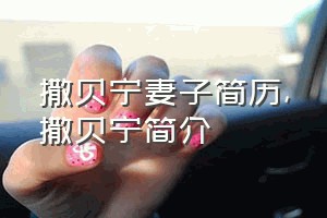 撒贝宁妻子简历（撒贝宁简介）