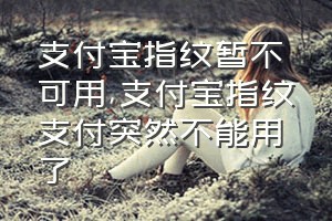 支付宝指纹暂不可用（支付宝指纹支付突然不能用了）