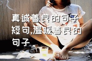 真诚善良的句子短句（温暖善良的句子）