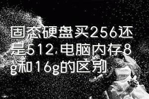 固态硬盘买256还是512（电脑内存8g和16g的区别）