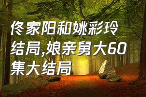 佟家阳和姚彩玲结局（娘亲舅大60集大结局）