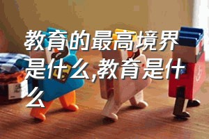 教育的最高境界是什么（教育是什么）