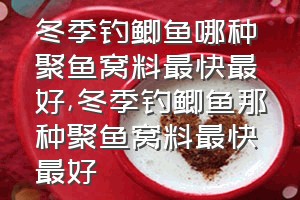 冬季钓鲫鱼哪种聚鱼窝料最快最好（冬季钓鲫鱼那种聚鱼窝料最快最好）