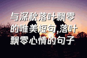 与深秋落叶飘零的唯美短句（落叶飘零心情的句子）