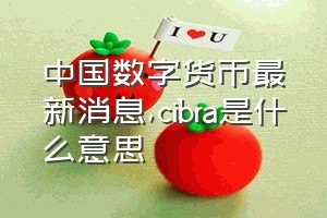 中国数字货币最新消息（cibra是什么意思）