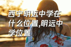 西宁明远中学在什么位置（明远中学位置）