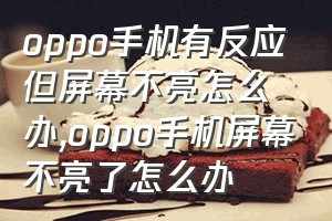 oppo手机有反应但屏幕不亮怎么办（oppo手机屏幕不亮了怎么办）