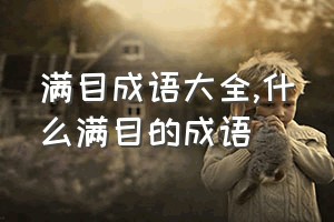 满目成语大全（什么满目的成语）