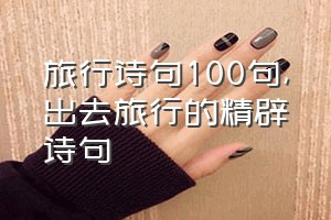 旅行诗句100句（出去旅行的精辟诗句）