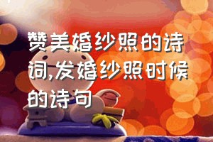 赞美婚纱照的诗词（发婚纱照时候的诗句）