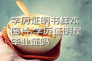 学历证明书样本图片（学历证明是毕业证吗）