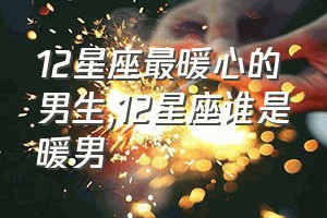 12星座最暖心的男生（12星座谁是暖男）