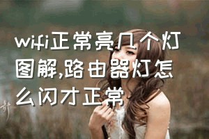 wifi正常亮几个灯图解（路由器灯怎么闪才正常）