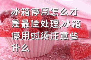 冰箱停用怎么才是最佳处理（冰箱停用时须注意些什么）