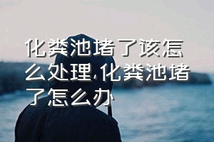 化粪池堵了该怎么处理（化粪池堵了怎么办）