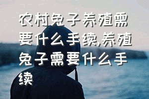 农村兔子养殖需要什么手续（养殖兔子需要什么手续）