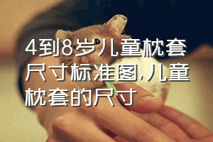 4到8岁儿童枕套尺寸标准图（儿童枕套的尺寸）