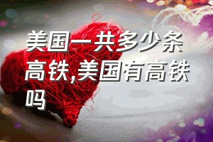 美国一共多少条高铁（美国有高铁吗）