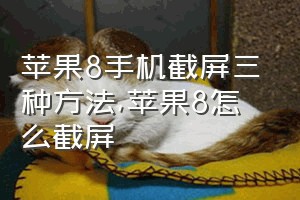 苹果8手机截屏三种方法（苹果8怎么截屏）