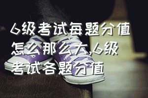 6级考试每题分值怎么那么大（6级考试各题分值）