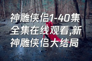 神雕侠侣1-40集全集在线观看（新神雕侠侣大结局）