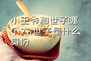 小王爷和世子哪个大（世子是什么身份）