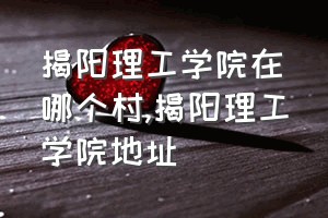 揭阳理工学院在哪个村（揭阳理工学院地址）