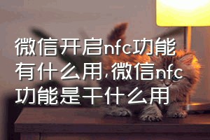 微信开启nfc功能有什么用（微信nfc功能是干什么用）