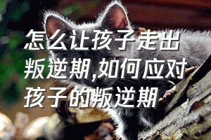 怎么让孩子走出叛逆期（如何应对孩子的叛逆期）