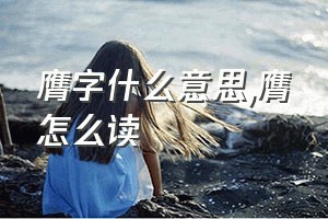 膺字什么意思（膺怎么读）