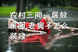 农村三间一层效果图（老房子怎么装修）