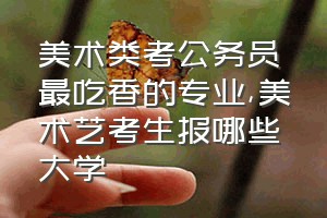 美术类考公务员最吃香的专业（美术艺考生报哪些大学）