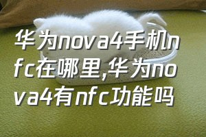 华为nova4手机nfc在哪里（华为nova4有nfc功能吗）