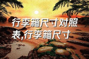 行李箱尺寸对照表（行李箱尺寸）