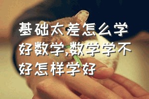 基础太差怎么学好数学（数学学不好怎样学好）